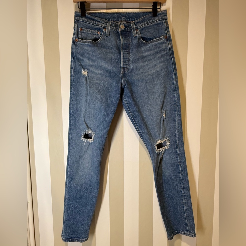 Levi's 501 Skinny Blue Denim Jeans 27x28